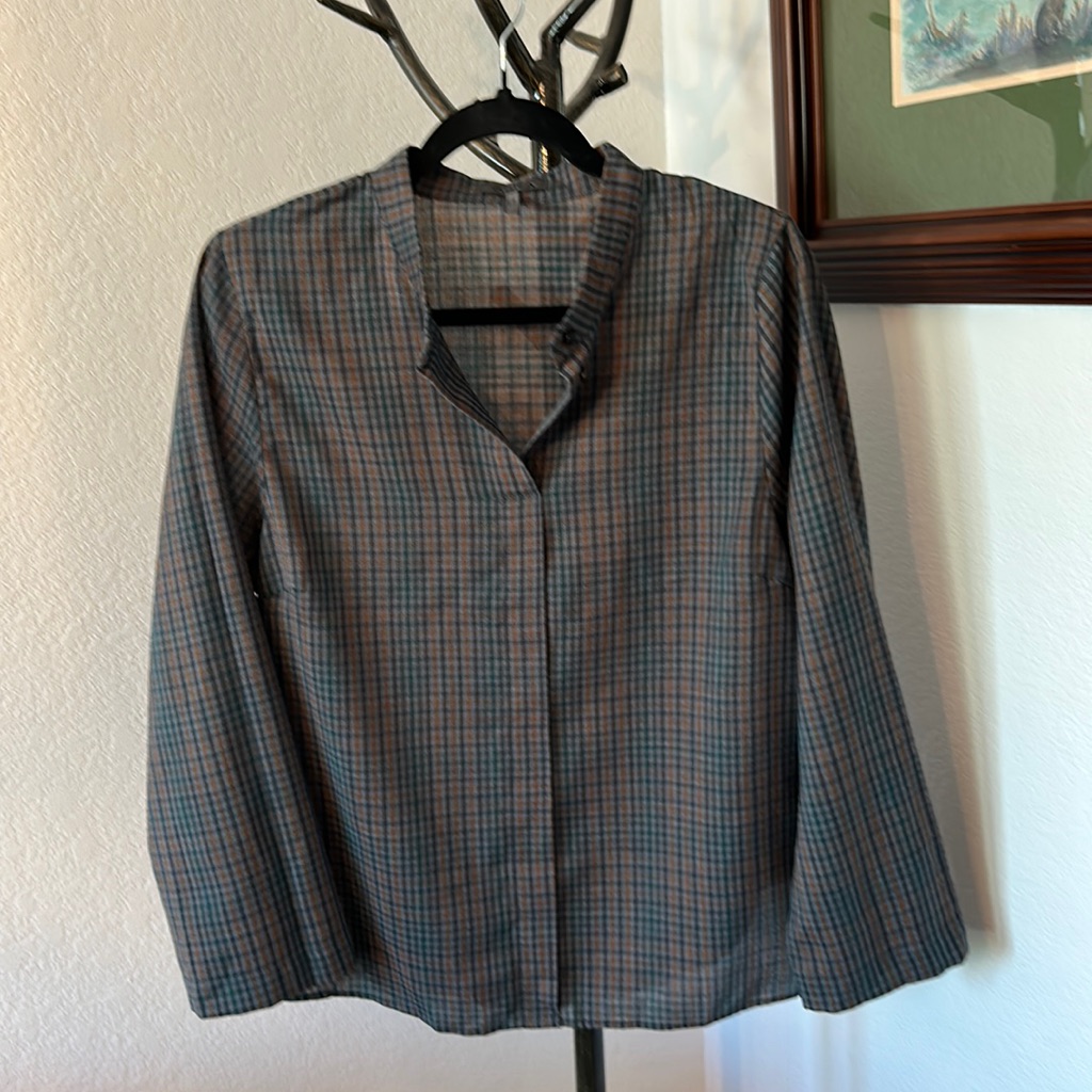 Oska Long Sleeve Top & Pants Plaid Size M